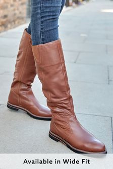 Tan Regular/Wide Fit Forever Comfort® Slouched Knee High Boots (982833) | ₪ 304 - ₪ 328