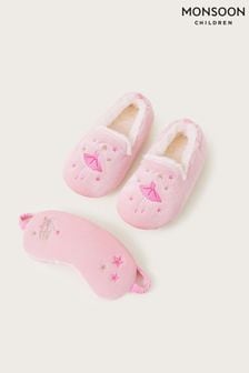 Monsoon Pink Ballerina Slippers and Eye Mask Set (983525) | €23 - €25