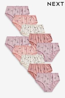 Розовый/лавандовый/кремовый с мелким цветочным принтом - Набор трусиков-шорт, 10 шт. (1,5-16 лет) (983568) | €16 - €21