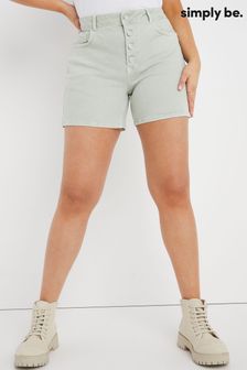 Simply Be Gerippte Shorts, Mintgrün (983584) | 20 €
