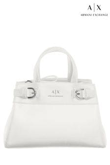 Armani Exchange Small Leather White Handbag (983726) | ￥28,180