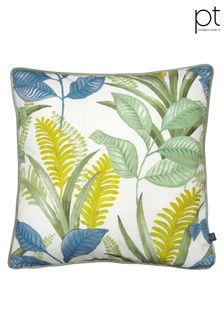 Prestigious Textiles Waterfall Blue Sumba Floral Feather Filled Cushion (984064) | 38 €