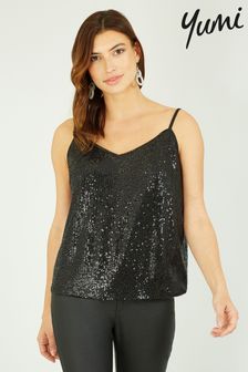 Yumi Black Sequin Vest Top (984679) | €55