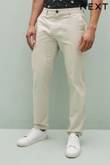 Color pietra chiaro - Dritto - Pantaloni chino elasticizzati (985036) | €25
