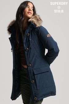 Niebieski puchowy płaszcz parka Superdry Rookie (985868) | 773 zł