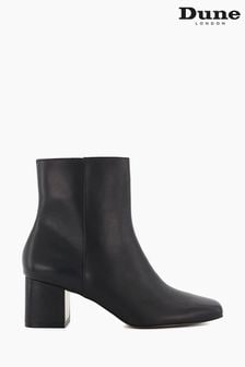 Dune London Black Branded Smart Block Onsen Heeled Boots (986350) | LEI 955
