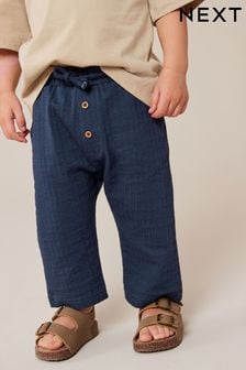 Navy Blue Textured Jersey Joggers (3mths-7yrs) (986371) | SGD 13 - SGD 17