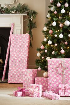 Pink Santa Extra Wide 10 Metre Christmas Wrapping Paper (986479) | €5