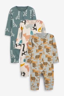 3件式羅紋連身睡衣 (0個月至3歲)