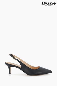 Dune London Black Celini Slim Kitten Slingback Sandals (986603) | $143