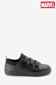 Black Leather Triple Strap Marvel Avengers Shoes (986758) | $63 - $81