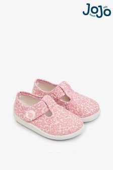 JoJo Maman Bébé Pink Ditsy Girls Canvas Summer Shoes (987258) | €22.50
