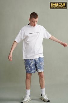 Barbour® International Stacked Relaxed Fit Logo White T-Shirt (987668) | €63