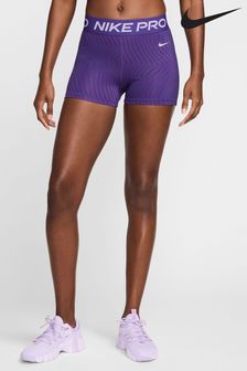 Nike Purple Dri-FIT Pro Mid Rise 3 Printed Shorts (987766) | €42
