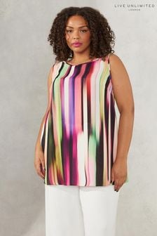 Live Unlimited Curve - Pink Mutli Abstract Print Vest Top (988706) | 122 zł