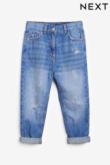 Bright Blue 100% Cotton Mom Jeans (3-16yrs) (988990) | $27 - $36