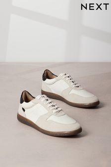 Neutral - Signature Forever Comfort Low Retro Leather Trainers (989236) | DKK470