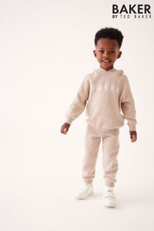 Baker by Ted Baker (0-6yrs) Beige Knitted Hoodie and Joggers Set (989348) | SGD 70 - SGD 77