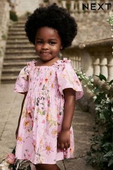 Pink Floral Printed Cotton Dress (3mths-8yrs) (989885) | €18 - €22