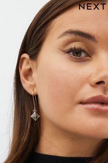 Gold Tone Diamond Drop Earrings (990249) | 9 €