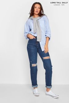 Long Tall Sally Blue UNA Stretch Mom Jeans (990283) | AED216