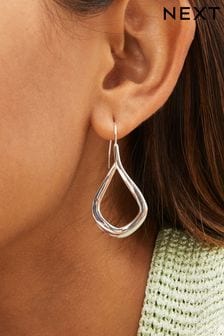 Silver Tone Tear Drop Earrings (990683) | $9