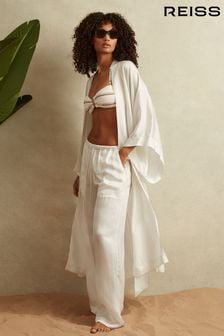 Reiss Ivory Nell Textured Belted Kimono (990706) | €271