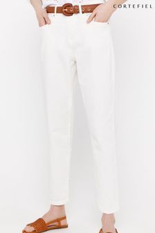 Cortefiel Mom Fit White Jeans (991135) | $89