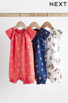 White/Blue/Red Strawberry Baby Rompers 3 Pack (991193) | CA$45 - CA$56