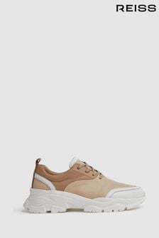 Reiss Neutral Arden Chunky Leather Trainers (991202) | ￥33,180