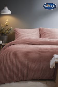 Jumbo Cord Silentnight Pink Duvet Cover And Pillowcase Set