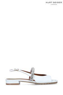 Kurt Geiger London White Princely Sandal Shoes (991340) | $229