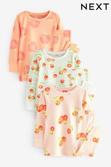 Orange Peach Pyjamas 3 Pack (9mths-12yrs) (991367) | $85 - $103