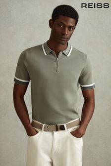 Reiss Sage Chelsea Half-Zip Polo Shirt (991383) | €186