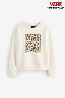 Vans Gilrs Leopard Print White Sweatshirt (991416) | €70