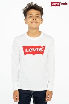 Levi's® White Batwing Logo Long Sleeve T-Shirt (991619) | €36 - €38