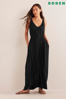 Boden Black V-Neck Jersey Maxi Dress (991767) | €66