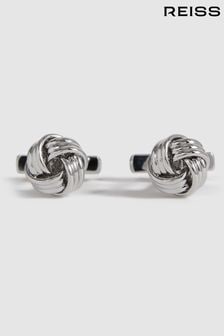 Reiss Silver Callum Knot Cufflinks (992375) | 426 QAR