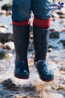 Muddy Puddles Navy Blue Classic Waterproof Wellies (992510) | $26 - $31