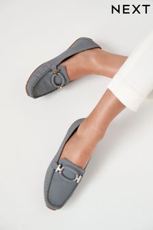 Modra - Usnjeni čevlji s kovinskim detajlom Forever Comfort® (992541) | €19