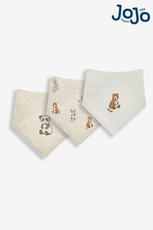 Jojo Maman Bébé 3件裝小熊印花嬰兒口水巾圍兜 (993950) | NT$560