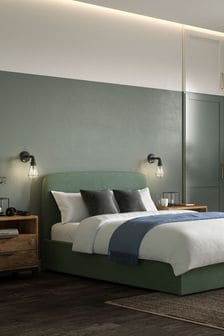 Soft Velvet Mineral Green Matson Upholstered Ottoman Storage Bed Frame (994469) | €725 - €825