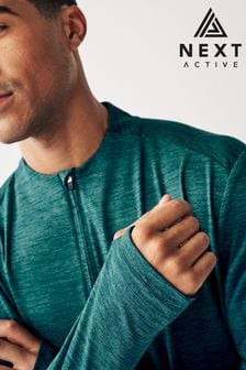 Teal Blue Active Zip Up Training Top (994781) | SGD 44