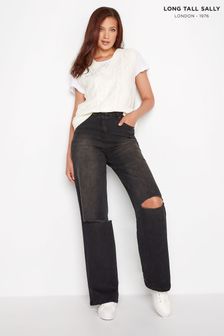 Long Tall Sally Black BEA Stretch Wide Leg Jeans (995136) | kr649