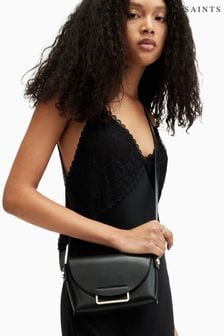 AllSaints Black Cross-Body Francine Bag (995320) | $221
