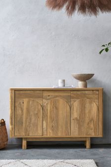 Natural Arches Mango Wood Effect Space Saving Large Sideboard (995429) | €365