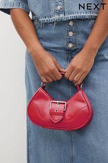 Red Mini Half Moon Top Handle Bag (995571) | 126 QAR