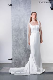 Rainbow Club White Hydrangea Wedding Veil (995636) | $166