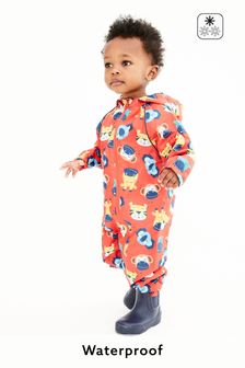 Red Animal Print Waterproof Fleece Lined Puddlesuit (3mths-7yrs) (995844) | €13 - €15.50