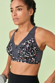 Soutien-gorge de sport fort impact zippé sur le devant